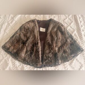 Brown Fur Cape